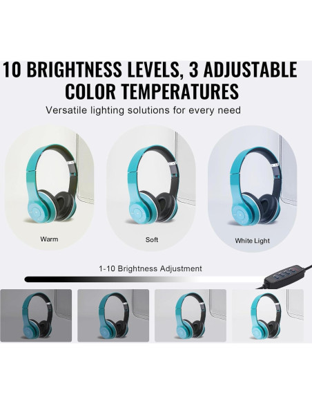 Caja de Luz Fotográfica Happybuy 30.5x30.5cm 120 LED 3000-5600K