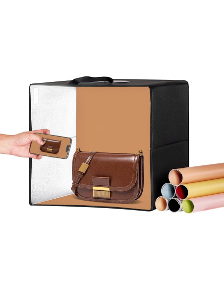 Caja de Luz Fotográfica Happybuy 30.5x30.5cm 120 LED 3000-5600K