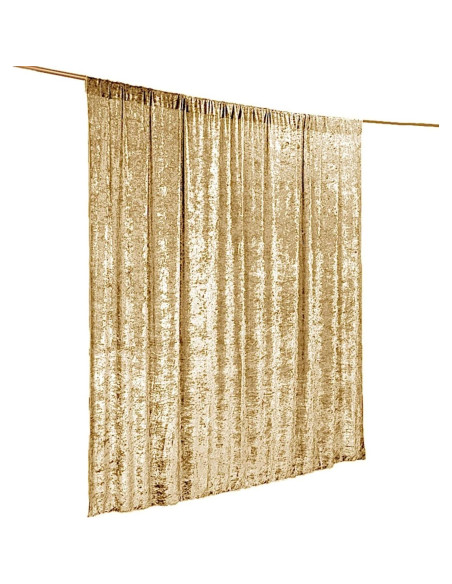 Cortina de Fondo de Terciopelo Champagne BalsaCircle 2.44x2.44m