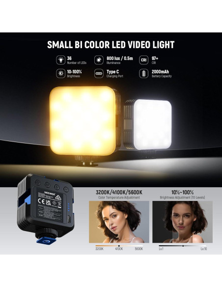 Kit de Vlogging Neewer para Teléfonos con Luz LED y Micrófono Kit de Vlogging Neewer para Teléfonos con Luz LED y Micrófono