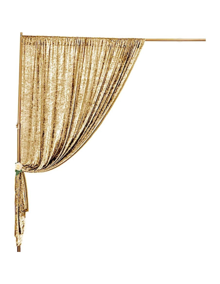 Cortina de Fondo de Terciopelo Champagne BalsaCircle 2.44x2.44m