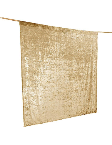 Cortina de Fondo de Terciopelo Champagne BalsaCircle 2.44x2.44m