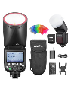 Flash Godox V1 Pro U TTL para Olympus y Panasonic con Accesorios