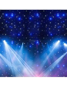 Cortina LED 6x3m Fenorel Azul y Blanca con Control Remoto 2