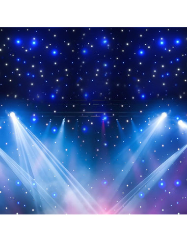 Cortina LED 6x3m Fenorel Azul y Blanca con Control Remoto