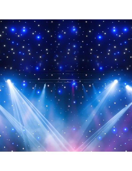 Cortina LED 6x3m Fenorel Azul y Blanca con Control Remoto