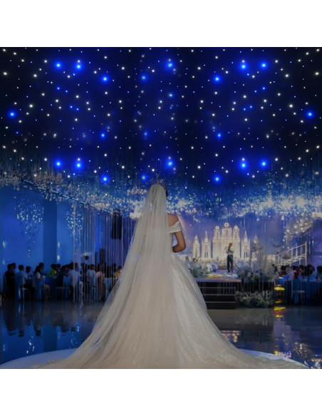 Cortina LED 6x3m Fenorel Azul y Blanca con Control Remoto