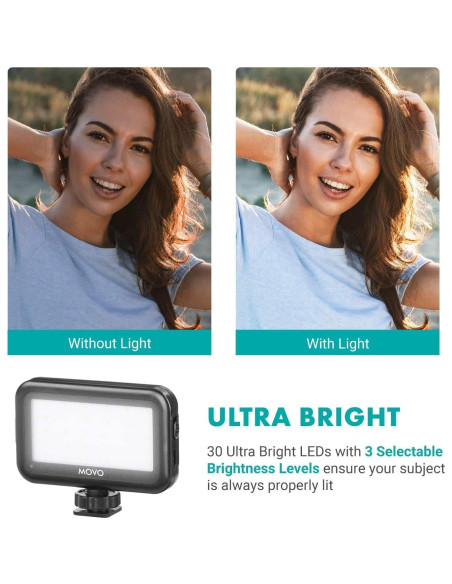 Kit de Vlogging Movo iVlogger para Smartphone con Trípode y Luz LED