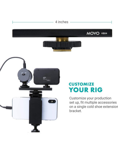 Kit de Vlogging Movo iVlogger para Smartphone con Trípode y Luz LED