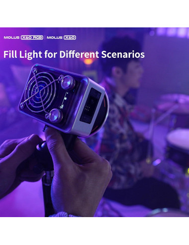 Luz de Video ZHIYUN X60 RGB COB con Batería y Control APP