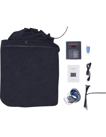 Cortina de Luz LED 6m x 3m Azul y Blanca con Control DMX SHATUOA