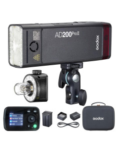 Flash Estroboscópico Godox AD200Pro II 200Ws TTL 2.4G