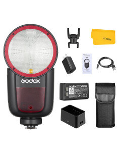 Flash Godox V1-NU para Nikon, TTL 2.4G, 480 Disparos