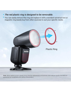 Flash Godox V1-NU para Nikon, TTL 2.4G, 480 Disparos 2