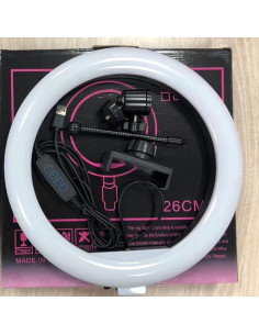 Anillo de Luz LED 25.8cm ThtRht con Soporte para Teléfono USB 2