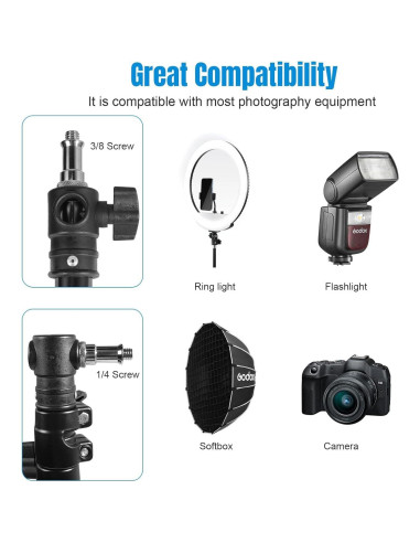 Soporte de Luz de Brazo Triangular Fotoconic 110cm Ajustable