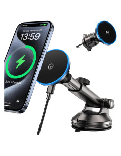 Cargador de Coche MagSafe Shenzhen T208-F Inalámbrico 357g