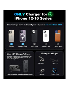 Cargador de Coche MagSafe Shenzhen T208-F Inalámbrico 357g 2