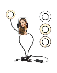 Soporte para teléfono celular con luz de anillo TalkWorks