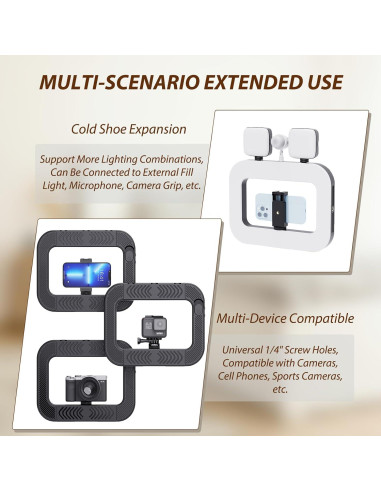 Estabilizador de Video para Smartphone WBLOOMSI con Luz LED 8000mAh