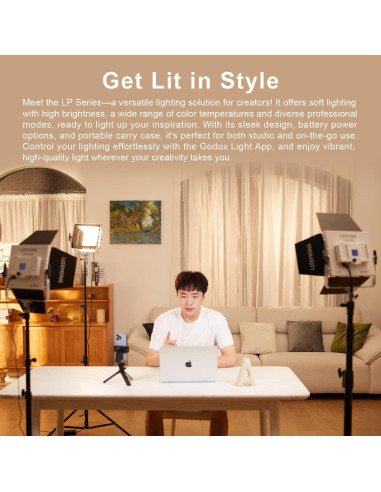 Godox LP400BI Luz LED Bi-Color 36W Regulable 2800K-6500K