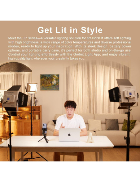 Godox LP400BI Luz LED Bi-Color 36W Regulable 2800K-6500K Godox LP400BI Luz LED Bi-Color 36W Regulable 2800K-6500K