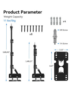 Soporte de Pared Takerers LS03 1.1m para Luz de Fotografía 2
