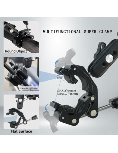 Soporte de cámara FIFIELD con doble abrazadera y brazo mágico 2