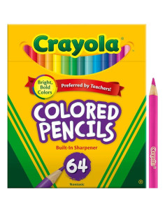 Lápices de Colores Crayola Mini 64 Piezas para Niños 2