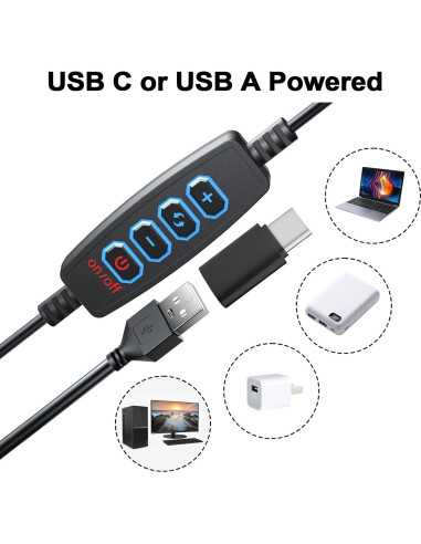 Anillo de Luz LED Clip para Laptop Baoyi MY048 10 Niveles Brillo