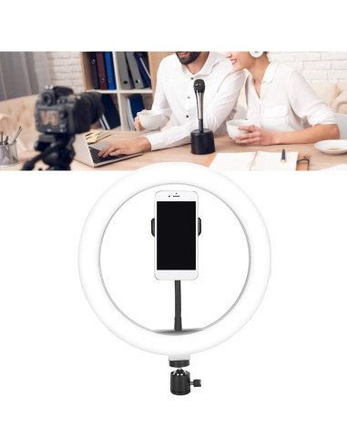 Cabezal de Anillo de Luz LED ZJchao 18W 26cm Ajustable