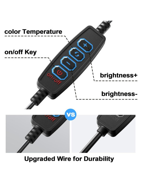 Anillo de Luz LED Clip para Laptop Baoyi MY048 10 Niveles Brillo Anillo de Luz LED Clip para Laptop Baoyi MY048 10 Niveles Brillo