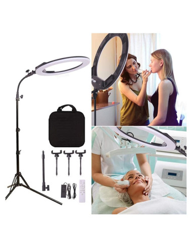 Kit de Luz de Anillo LED Bi-Color 18" XPAISYQC con Trípode