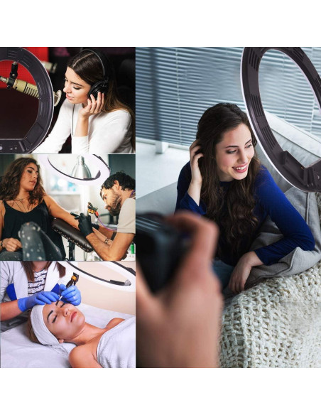 Kit de Luz de Anillo LED Bi-Color 18" XPAISYQC con Trípode