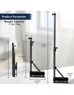 Brazo de Montaje en Pared Lapgood 130 cm Ajustable para Luz 2