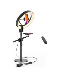 Luz de Anillo 30 cm SupeDesk con Soporte Doble para Teléfono