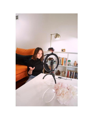 JOBY Beamo Ring Light 30.6 cm - Luz LED con 3 Modos y 10 Brillos