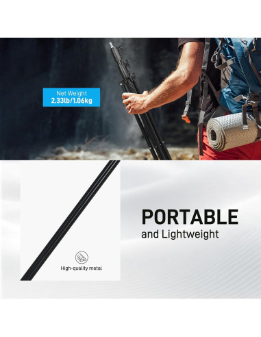 Soporte de Luz GVM DJ240-A para Fotografía 240cm 8kg