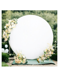 Cubierta de fondo redonda blanca 2.29 m poliéster para eventos