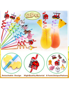 Suministros de Fiesta de Granja Winrayk 98 Piezas para Niños 2