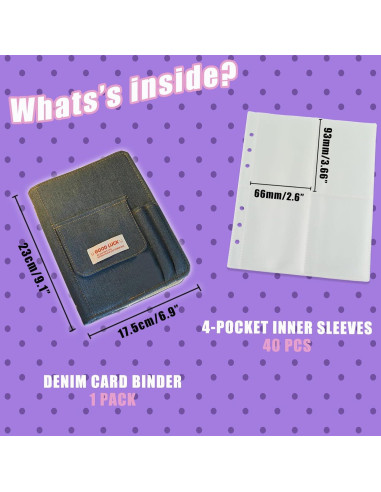 Carpeta de Photocard Kpop Neffliwe Denim A5 40 Páginas