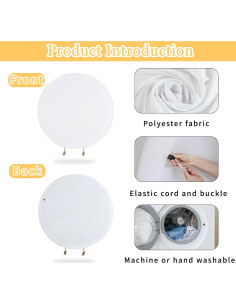 Cubierta de Fondo Redonda Blanca 2.18m GEWONELIFE Plegable 2