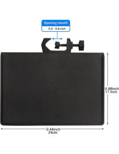 Bandeja Soporte para Micrófono con Abrazadera 24x17.5cm 2