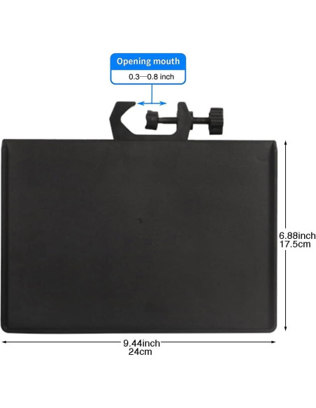 Bandeja Soporte para Micrófono con Abrazadera 24x17.5cm Bandeja Soporte para Micrófono con Abrazadera 24x17.5cm