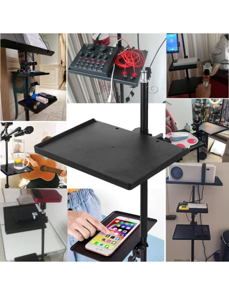 Bandeja Soporte para Micrófono con Abrazadera 24x17.5cm Bandeja Soporte para Micrófono con Abrazadera 24x17.5cm