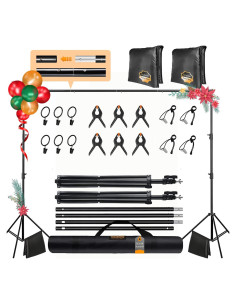 Kit Soporte Fondo Fotográfico Tecdigbo 2x3m Ajustable