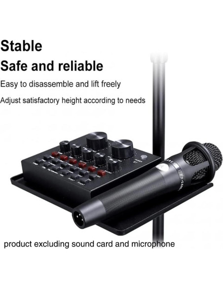 Bandeja Soporte para Micrófono con Abrazadera 24x17.5cm Bandeja Soporte para Micrófono con Abrazadera 24x17.5cm