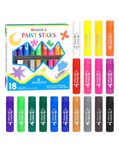 Barras de Pintura Tempera WINSONS 18 Colores Lavables