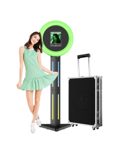 Cabina de Fotos Portátil HARZHI para iPad con Luz de Anillo