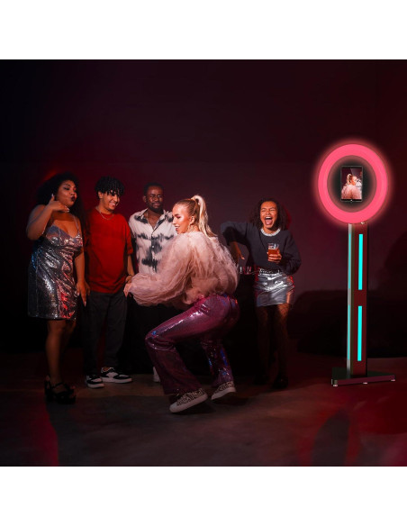 Cabina de Fotos Portátil HARZHI para iPad con Luz de Anillo